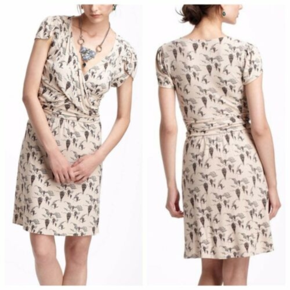 Anthropologie Leifnotes XS up and away mini dress hot air balloon print festival